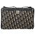 Borsa a Spalla in Tela Trotter Christian Dior Blu Navy Oro Auth 141525 D'oro - vista 13