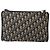 Borsa a Spalla in Tela Trotter Christian Dior Blu Navy Oro Auth 141525 D'oro - vista 2