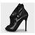 Bottines en cuir noir Alexander McQueen - Taille 38 - vue 2
