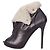 Bottines en cuir noir shearling Alexander McQueen Taille 39,5