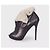 Bottines en cuir noir shearling Alexander McQueen Taille 39,5 - vue 2