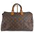 Borsa a mano Louis Vuitton Speedy Monogram in pelle marrone