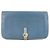 Cartera combinada Dogon Duo de cuero Hermès Azul