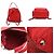 Prada Rucksack aus gestepptem Nylon und Leder Rot - Ansicht 3