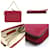 Borsa a Spalla in Pelle e Camoscio Givenchy Rosso Bordò  - vista 3