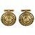 Gemelli rotondi vintage Chanel placcati oro D'oro