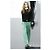 Cintura Chanel Gripoix in pelle e suede nero e verde - vista 14
