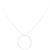 COLLAR GINETTE NY CÍRCULO BLANCO EN CADENA CCE001G EN ORO BLANCO DE 18K Plata