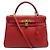 Hermès BORSA A MANO HERMES KELLY II RETOURNE 32 2013 IN PELLE ROSSA BORSA A TRACCOLLA