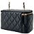 Vanity case piccolo Chanel Coco Casino in pelle d'agnello matelassé nera con catena - vista 2