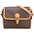 Céline Borsa a tracolla in tela rivestita Macadam marrone di Celine