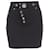Autre Marque ALEXANDER WANG black virgin wool mirrored silver snap buttons skirt US2 S  ref.2534378