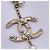 Timeless Chanel Collana lunga in catena con logo CC in metallo dorato chiaro, perle e perline D'oro - vista 6