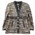 Chanel Wool Blend Tweed Collarless Jacket Black Golden - view 12