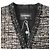 Chanel Wool Blend Tweed Collarless Jacket Black Golden - view 13