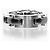 Chanel Ultra Ring 18K White Gold and Ceramic with Diamond Medium Silvery - view 7