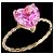 Autre Marque Anabela Chan Mini Ring mit rosa Saphir Herz Pink - Ansicht 6