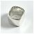 Anello quadrato largo vintage Chanel in argento sterling 925 - vista 4