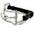 Bracciale Charm Horsebit Hermès Nero Argento - vista 3