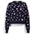 Chanel Pullover mit Blumenmuster aus Kaschmir Dunkelblau Marineblau