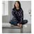 Chanel Pullover mit Blumenmuster aus Kaschmir Dunkelblau Marineblau - Ansicht 6