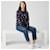 Chanel Pullover mit Blumenmuster aus Kaschmir Dunkelblau Marineblau - Ansicht 8