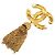 Timeless Spilla a frange in lava Coco Mark vintage di Chanel D'oro - vista 2