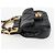 Chanel Lady Handle Klappkartenhalter aus gestepptem Kalbsleder mit Kette Schwarz - Ansicht 3