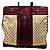 Borsa da viaggio oversize Gucci Monogramma GG in coccodrillo e pelle beige - vista 3