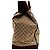 Borsa da viaggio oversize Gucci Monogramma GG in coccodrillo e pelle beige - vista 5