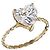 Autre Marque Mini-Diamant-Herzring Anabela Chan Weiß Golden
