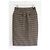Falda de tweed de pata de gallo Chanel Detalle de cremallera Otoño 2015 15K Castaño