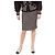 Falda de tweed de pata de gallo Chanel Detalle de cremallera Otoño 2015 15K Castaño - vista 2
