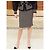 Falda de tweed de pata de gallo Chanel Detalle de cremallera Otoño 2015 15K Castaño - vista 3