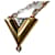 Louis Vuitton COLLANA V per Vuitton TBE M02268 Gold hardware