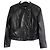 Chanel Fall 2016 Tweed Trim Leather Boxy Jacket Navy blue