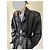 Trench coat de cuero con cinturón Balenciaga Negro - vista 4