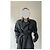 Trench coat de cuero con cinturón Balenciaga Negro - vista 8