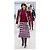 Chaqueta de tweed a rayas burdeos Chanel 16A Runway FR 40 Negro Blanco - vista 9