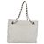 Borsa a spalla CHANEL in pelle caviar bianca con catena argento CC Auth BA6376 Bianco