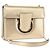 Borsa a spalla in pelle Gancini Chain di Salvatore Ferragamo, oro, Auth 142823