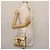 Borsa a spalla in pelle Gancini Chain di Salvatore Ferragamo, oro, Auth 142823 - vista 22