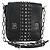 Miu Miu Ketten-Schultertasche aus Leder Schwarz Silber Auth 138395V