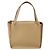 Burberry Bolso de mano de cuero beige plateado Auth BA5720 - vista 13