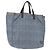 PRADA Tote Bag aus Nylon Blau Silber authentisch hk3057