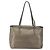 Bolsa Tote Gancini de couro bege e prata da Salvatore Ferragamo Auth hk2986 - vista 3