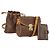 Bolsa de Ombro ETRO Paisley PVC 3Set Marrom Auth bs29135