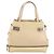Borsa a mano Gancini in pelle beige e argento di Salvatore Ferragamo Auth hk2982 - vista 2