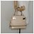 Borsa a mano Gancini in pelle beige e argento di Salvatore Ferragamo Auth hk2982 - vista 21