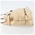 Borsa a mano Gancini in pelle beige e argento di Salvatore Ferragamo Auth hk2982 - vista 5